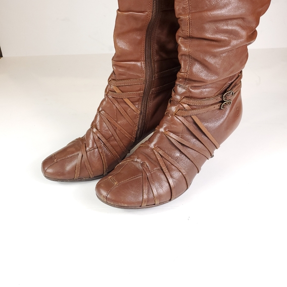 Bronx Shoes Brown Leather Ulli High Boots - Picture 6 of 12